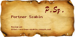 Portner Szabin névjegykártya